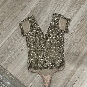 Bebe Sequin Bodysuit